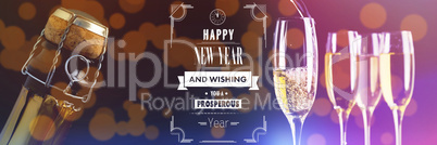 Composite image of happy new year message