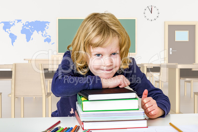 Young girl at school
