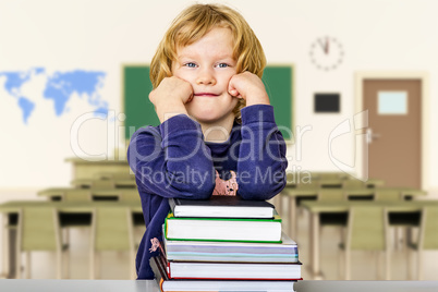 Young girl at school