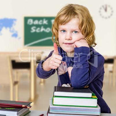 Young girl at school