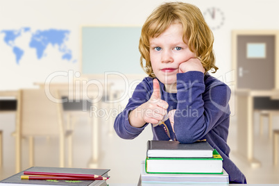 Young girl at school