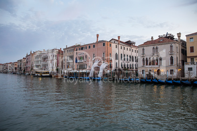 Beautiful photo canal of Venice , Italy .