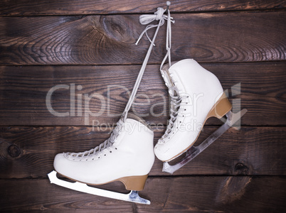 women's white used leather skates