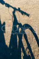 the shadow of the bike, abstract picture of a bike