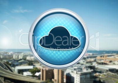 Cloud icon in city
