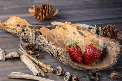 Rustic strawberries