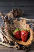 Rustic strawberries