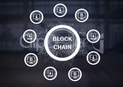 Blockchain icons network
