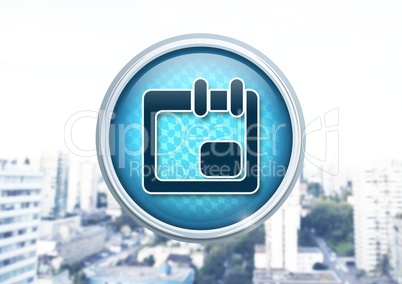 Planner diary calendar icon in city