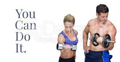 You can do it text and couple lifting weights
