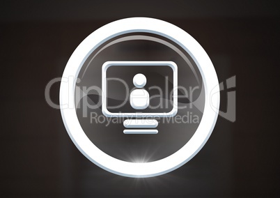 computer profile glass graphic icon