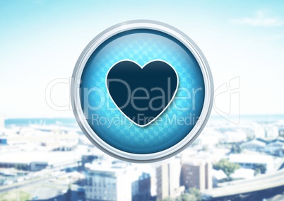 heart icon in city