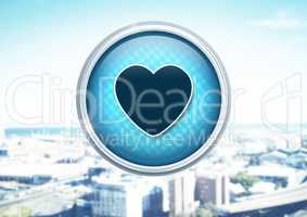 heart icon in city