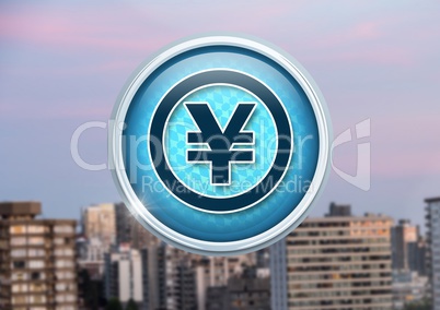 Yen icon in city