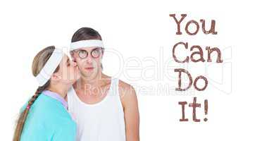 You can do it text and fitness couple