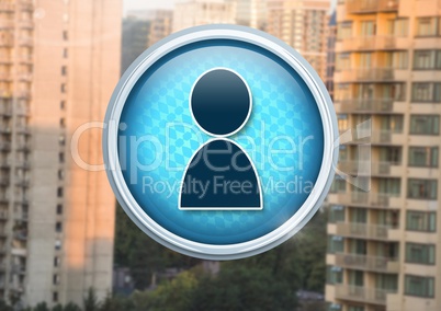 Profile user icon in city