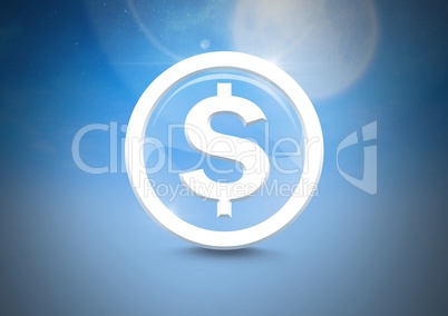 dollar money graphic glass icon