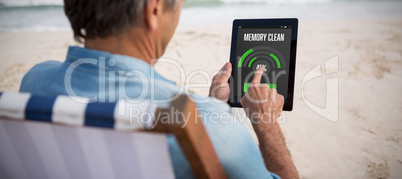 Composite image of mobile display with memory cleaner