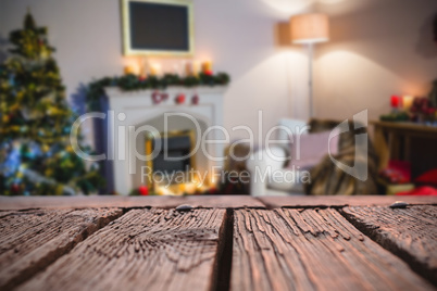 Composite image of rusty wooden plank