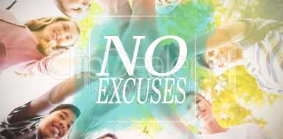 Composite image of no excuses