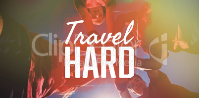 Composite image of travel hard