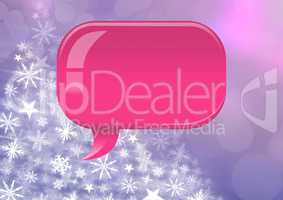 Pink Chat bubble Snowflake Christmas pattern
