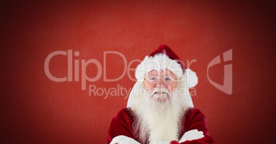 Santa with red background Santa with red background