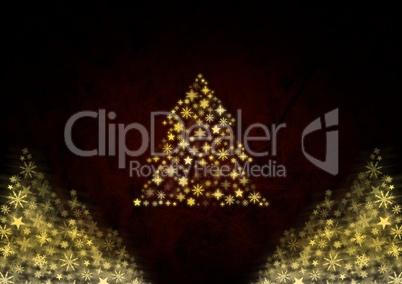 Snowflake Christmas tree pattern shape glowing