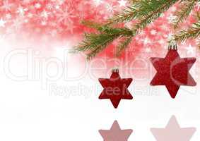 Christmas decorations and Snowflake Christmas pattern and blank space