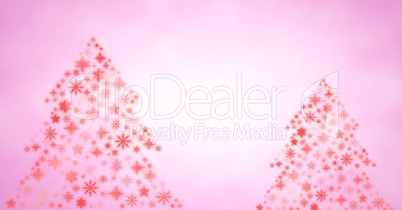 Pink Snowflake Christmas tree pattern shape