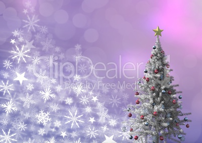 Christmas tree and Snowflake Christmas pattern