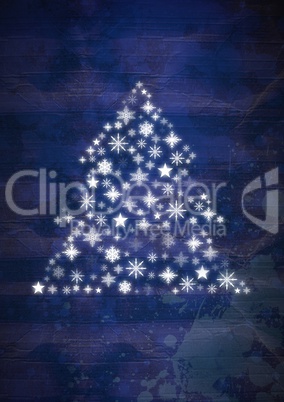 Snowflake Christmas tree pattern shape