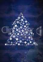 Snowflake Christmas tree pattern shape