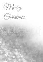 Merry Christmas text and Snowflake Christmas pattern and blank space