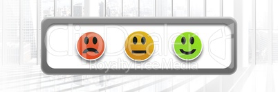 feedback smiley faces satisfaction icons by window