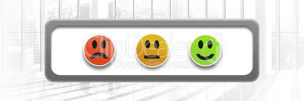 feedback smiley faces satisfaction icons by window