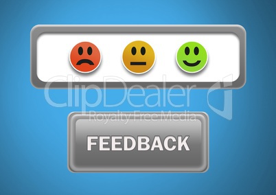 Smiley faces feedback button