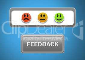 Smiley faces feedback button