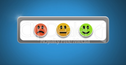 feedback smiley faces satisfaction icons in bar