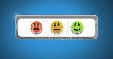 feedback smiley faces satisfaction icons in bar