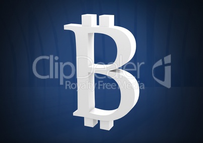 Bitcoin icon and dark background