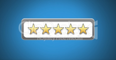 five star review ratings bar