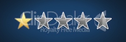 One star rating review stars