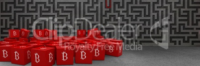 bitcoin symbol icons and maze