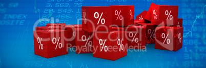 Composite image of vector icon of percentage symbol