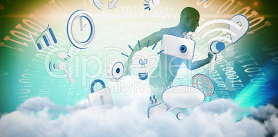 Composite image of various internet icons