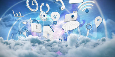 Composite image of various internet icons