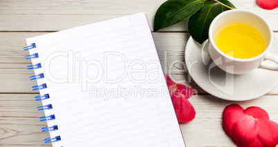 Composite image of little notepad