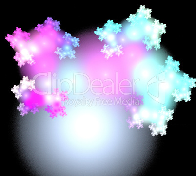 image of one Digital Fractal on Black Color