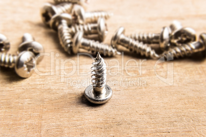 Metal screws.